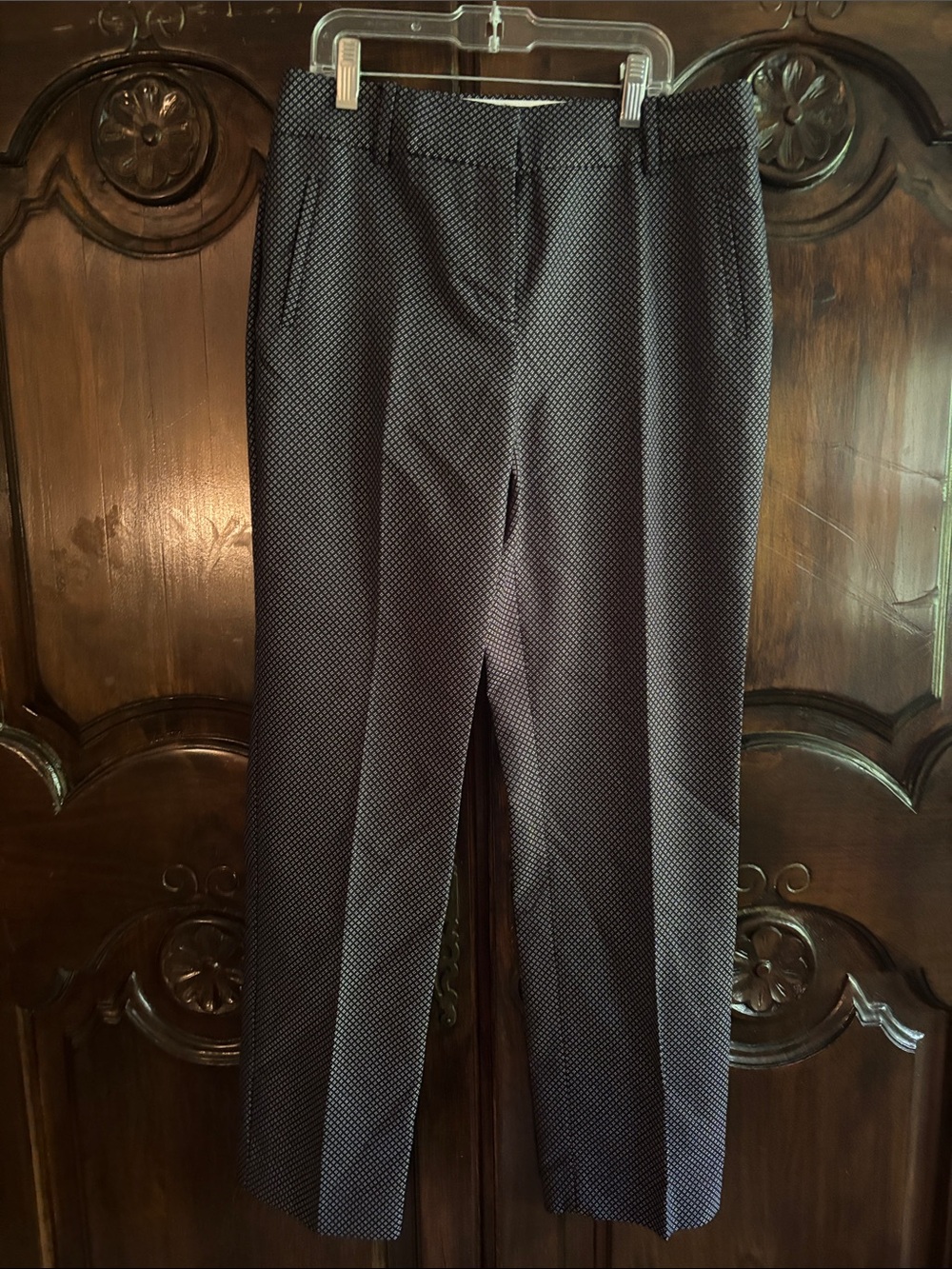 Talbots Women’s Navy Micro-Pattern Dress Pants